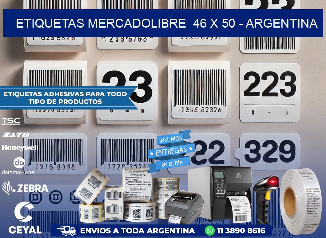 ETIQUETAS MERCADOLIBRE  46 x 50 – ARGENTINA