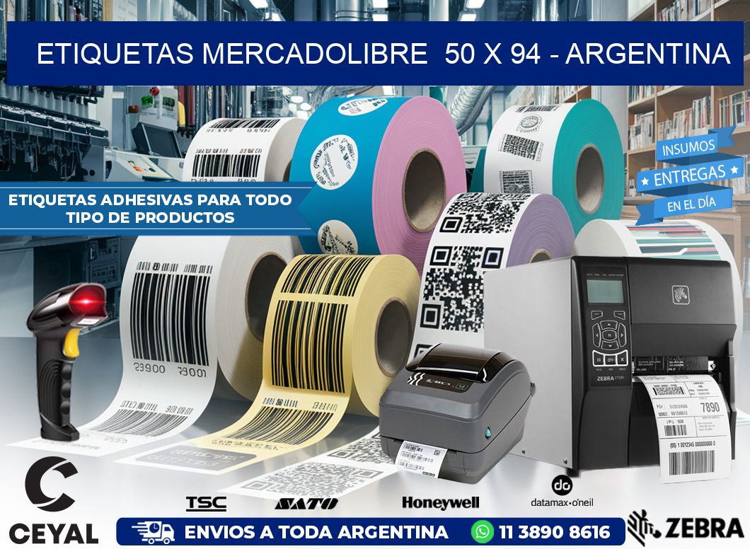 ETIQUETAS MERCADOLIBRE  50 x 94 – ARGENTINA