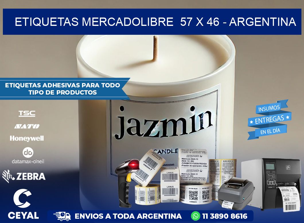 ETIQUETAS MERCADOLIBRE  57 x 46 – ARGENTINA