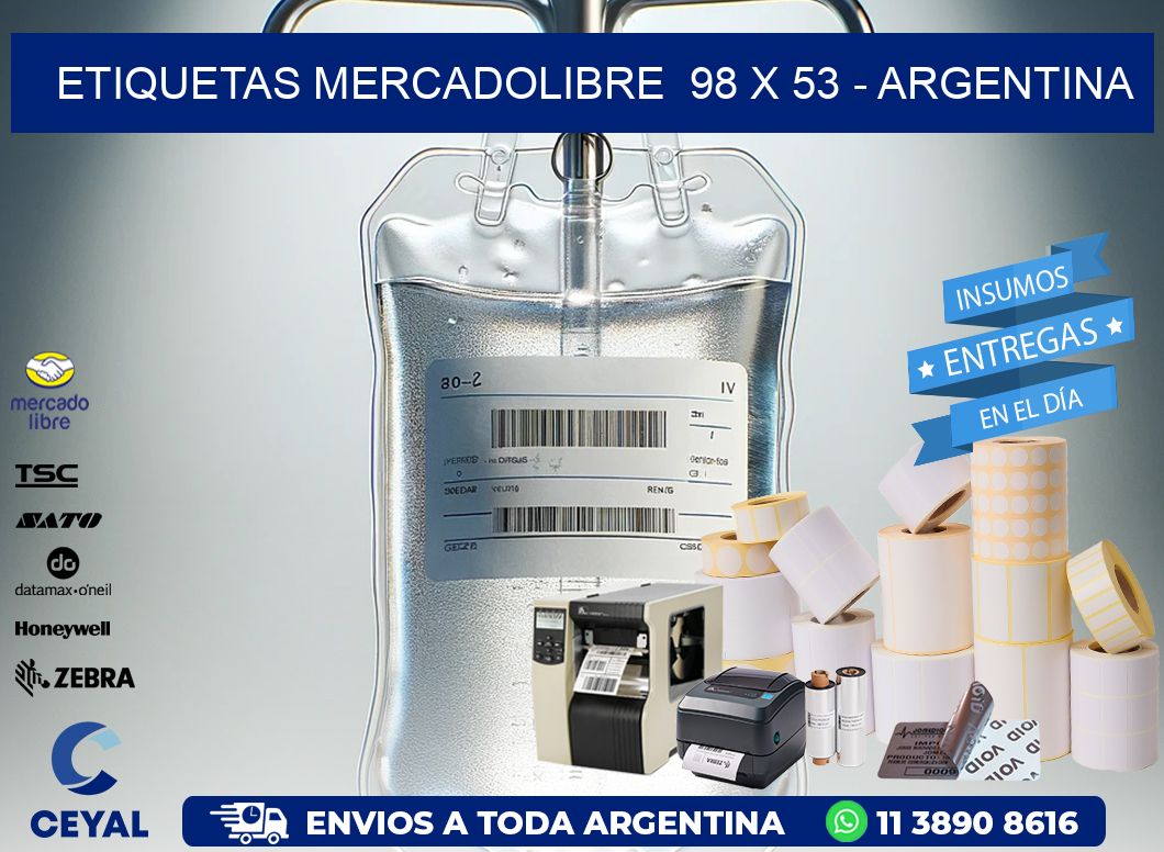 ETIQUETAS MERCADOLIBRE  98 x 53 – ARGENTINA