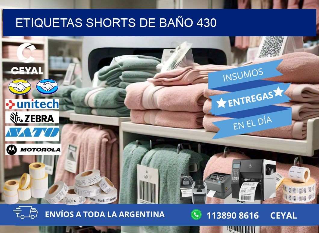 ETIQUETAS SHORTS DE BAÑO 430