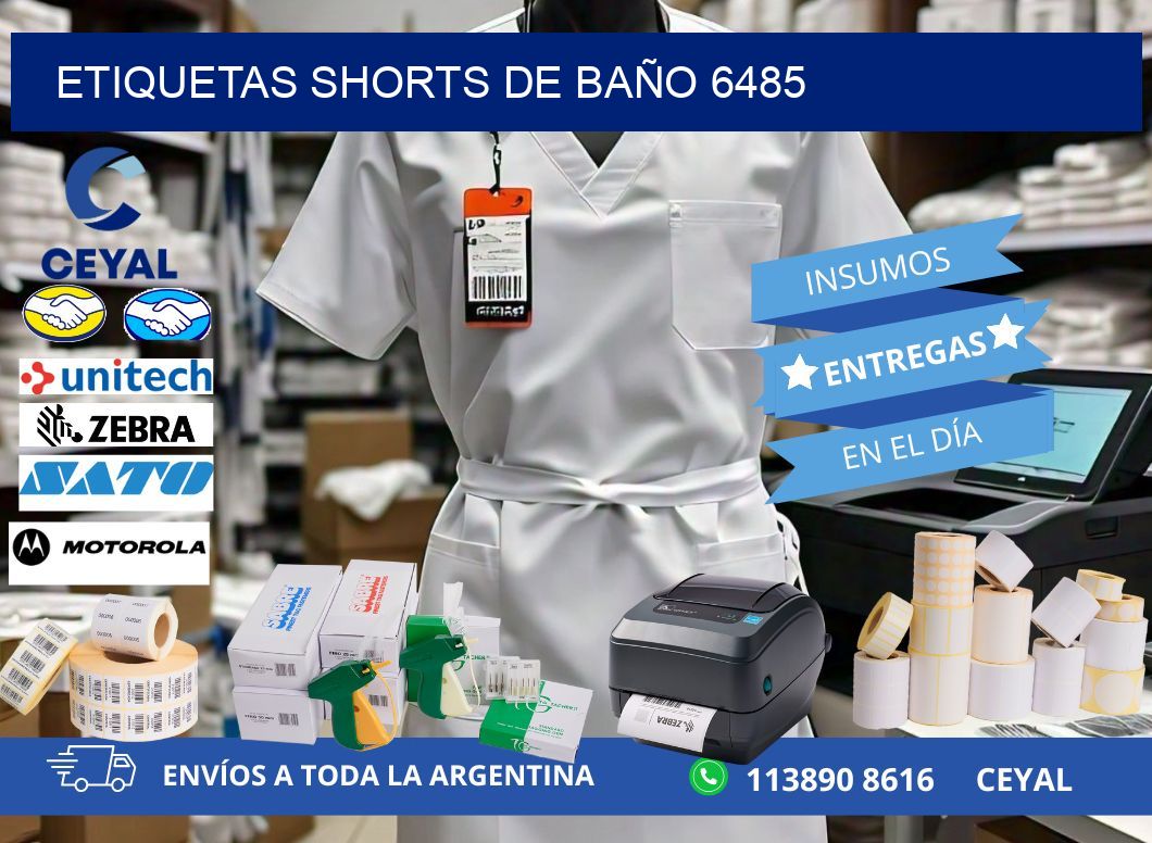 ETIQUETAS SHORTS DE BAÑO 6485