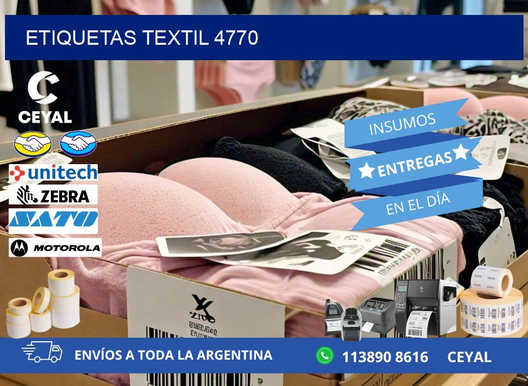 ETIQUETAS TEXTIL 4770