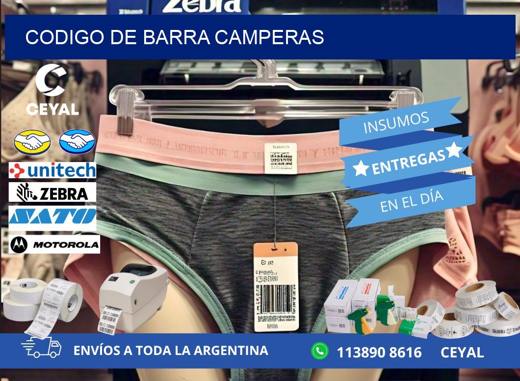 codigo de barra CAMPERAS