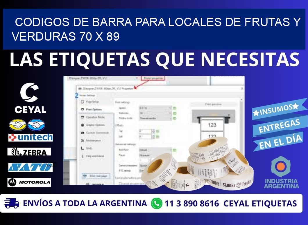 CODIGOS DE BARRA PARA LOCALES DE FRUTAS Y VERDURAS 70 x 89