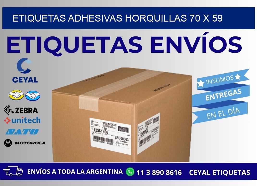 ETIQUETAS ADHESIVAS HORQUILLAS 70 x 59