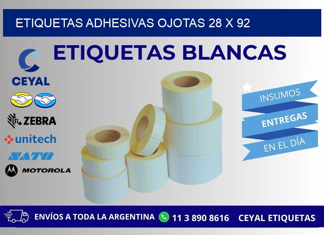 ETIQUETAS ADHESIVAS OJOTAS 28 x 92
