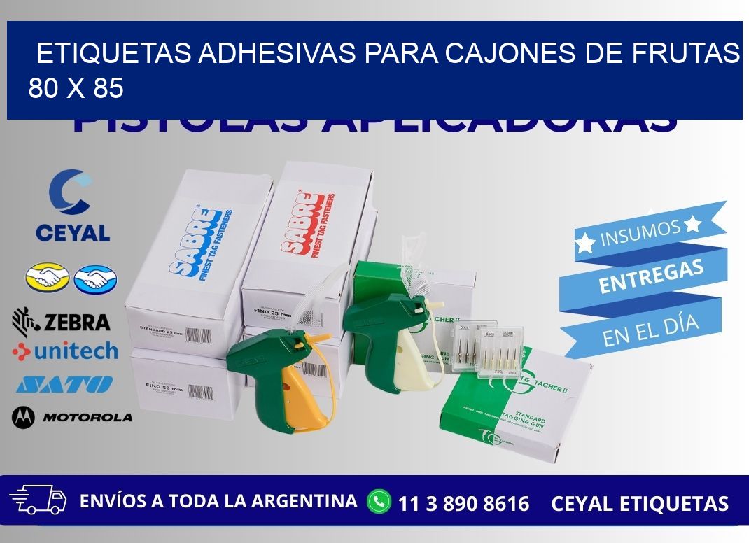 ETIQUETAS ADHESIVAS PARA CAJONES DE FRUTAS 80 x 85