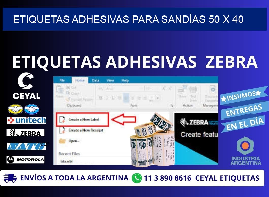 ETIQUETAS ADHESIVAS PARA SANDÍAS 50 x 40