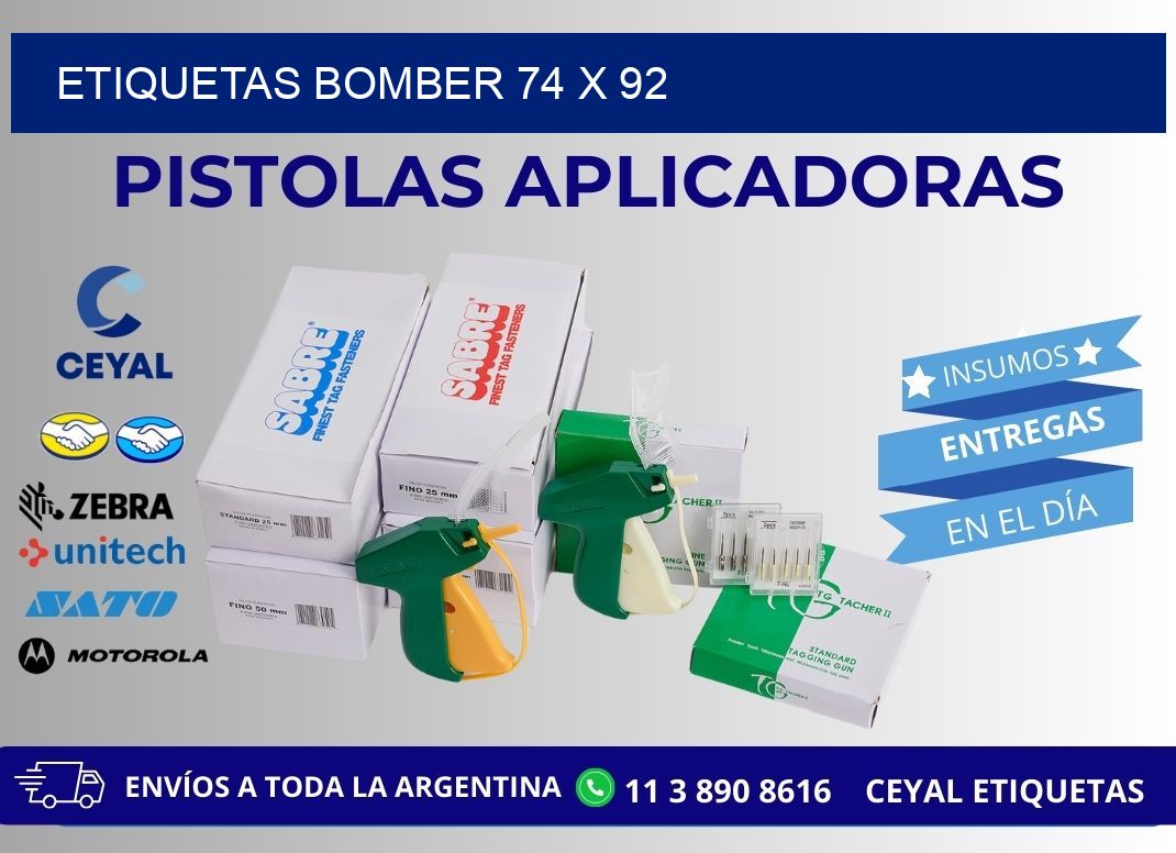 ETIQUETAS BOMBER 74 x 92