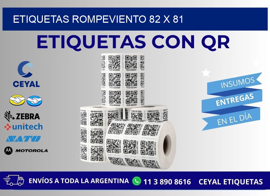 ETIQUETAS ROMPEVIENTO 82 x 81