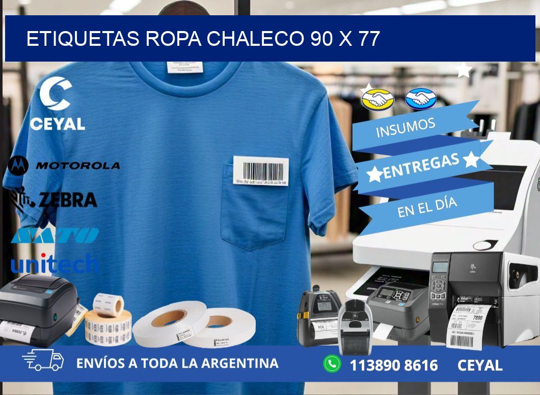 ETIQUETAS ROPA CHALECO 90 x 77