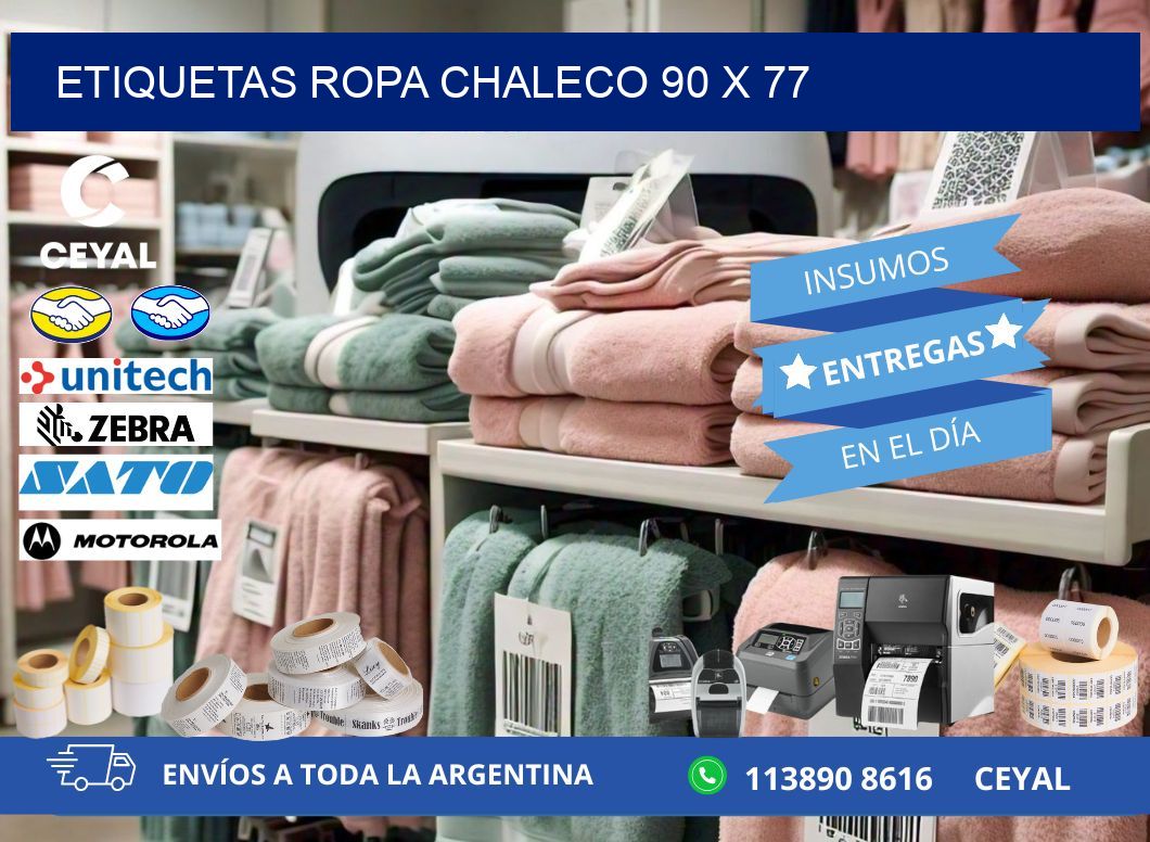 ETIQUETAS ROPA CHALECO 90 x 77