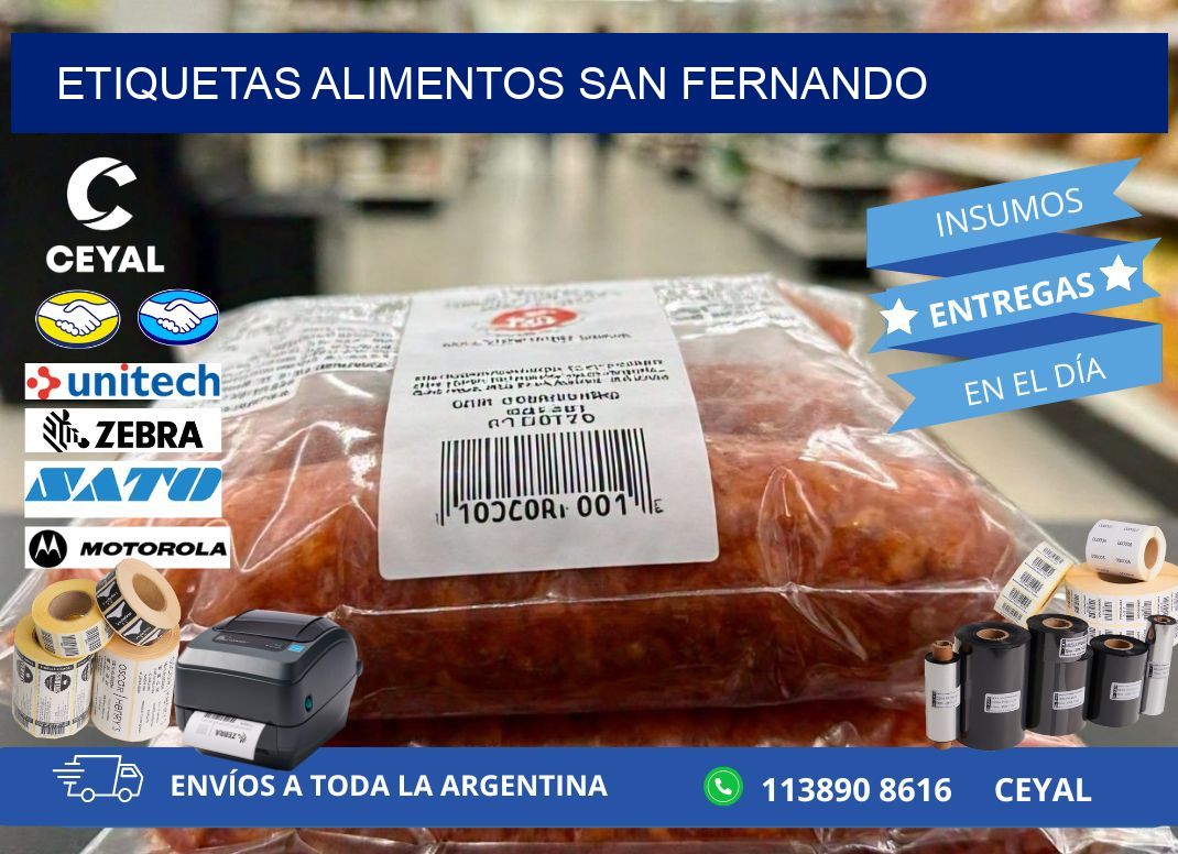 Etiquetas alimentos San Fernando