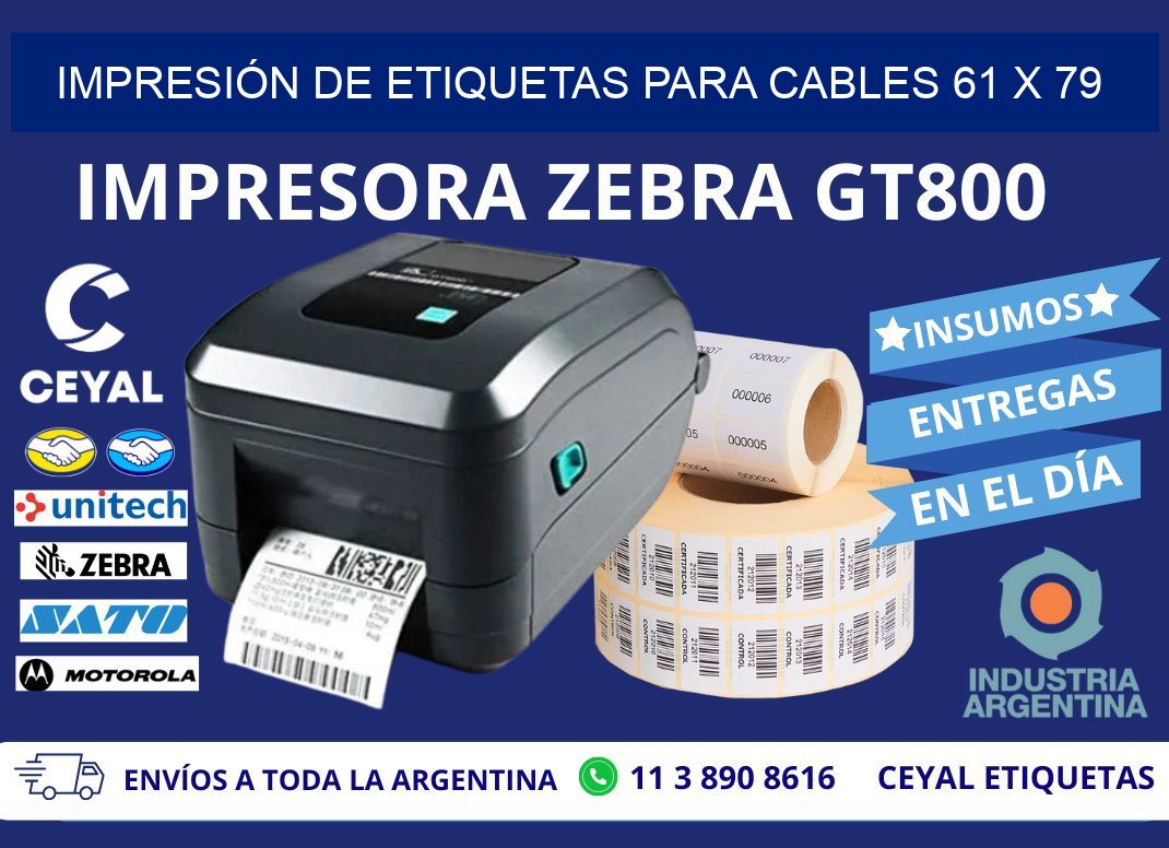 IMPRESIÓN DE ETIQUETAS PARA CABLES 61 x 79