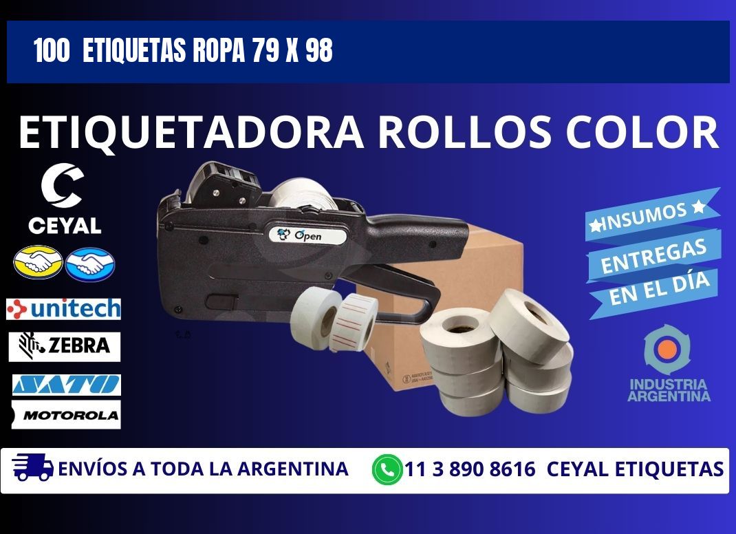 100 ETIQUETAS ROPA 79 x 98