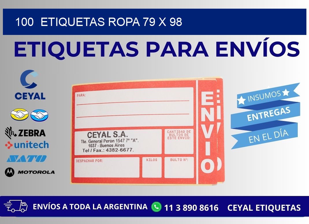 100 ETIQUETAS ROPA 79 x 98