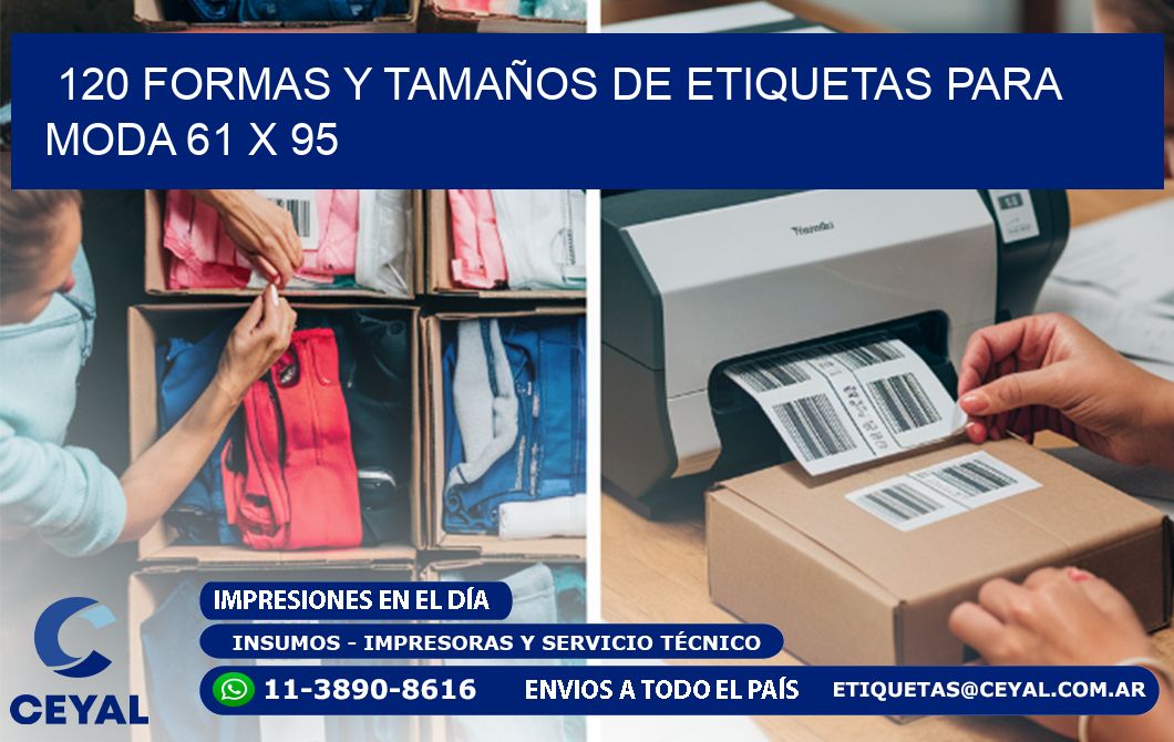 120 FORMAS Y TAMAÑOS DE ETIQUETAS PARA MODA 61 x 95