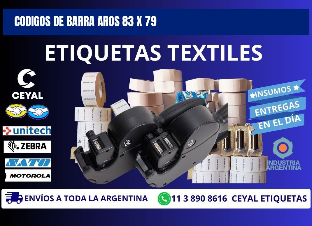 CODIGOS DE BARRA AROS 83 x 79