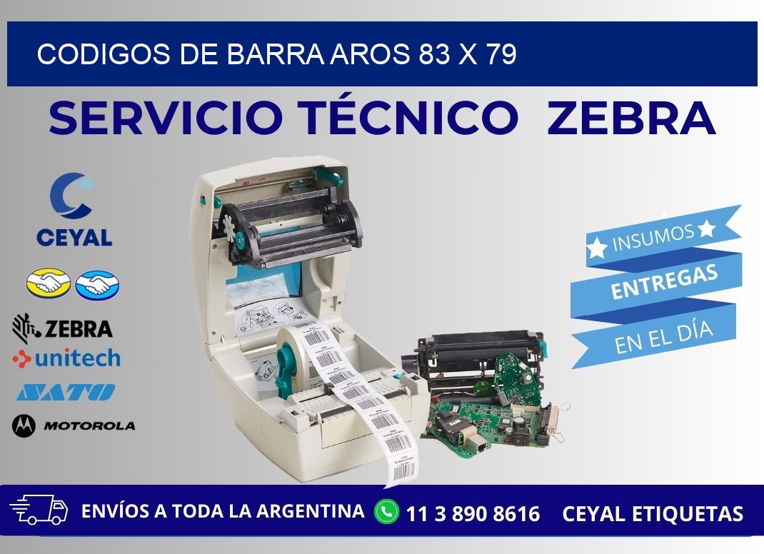 CODIGOS DE BARRA AROS 83 x 79