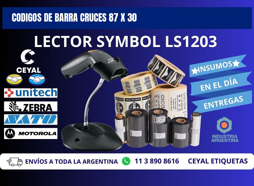 CODIGOS DE BARRA CRUCES 87 x 30