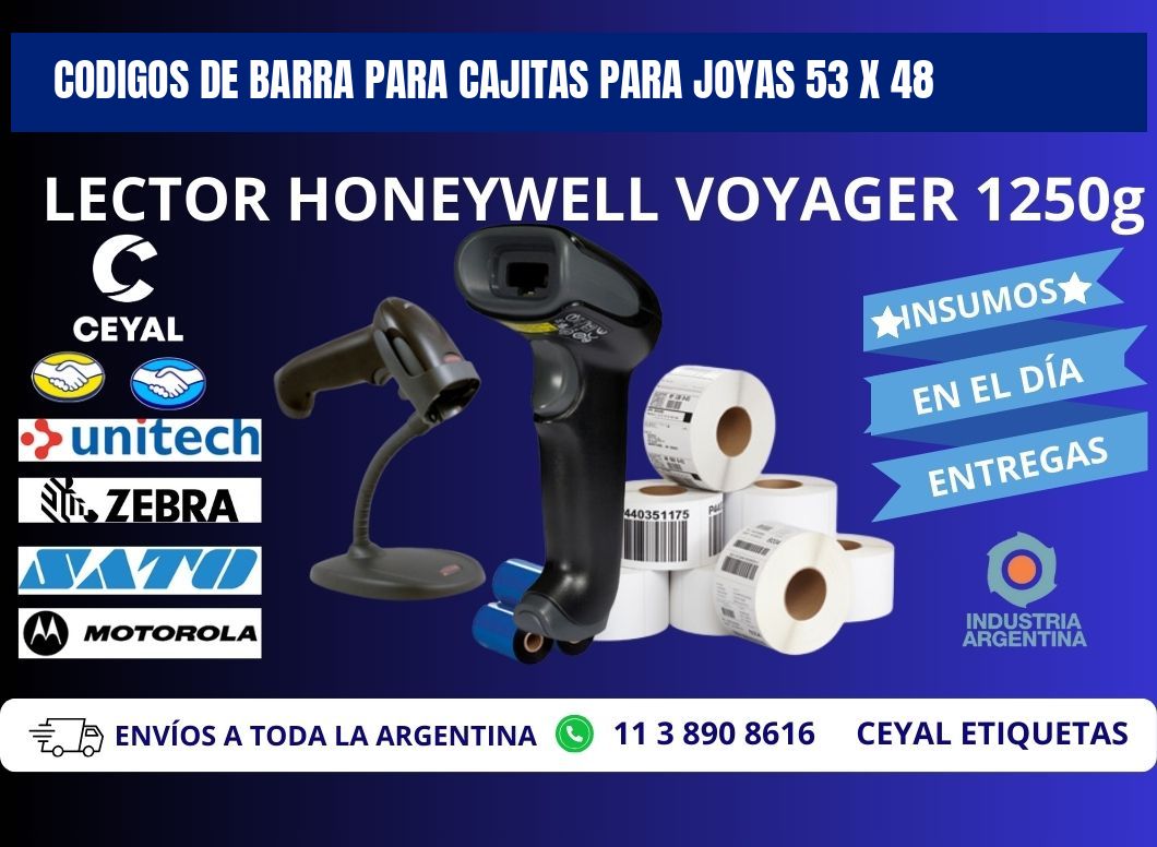 CODIGOS DE BARRA PARA CAJITAS PARA JOYAS 53 x 48