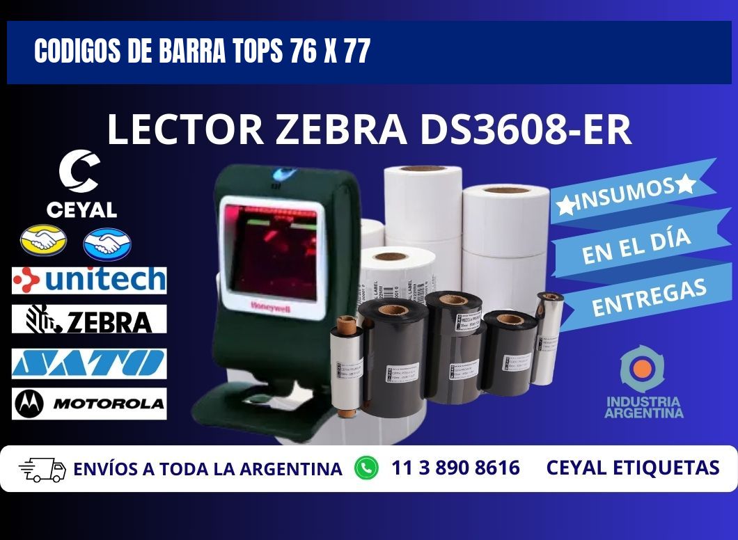 CODIGOS DE BARRA TOPS 76 x 77