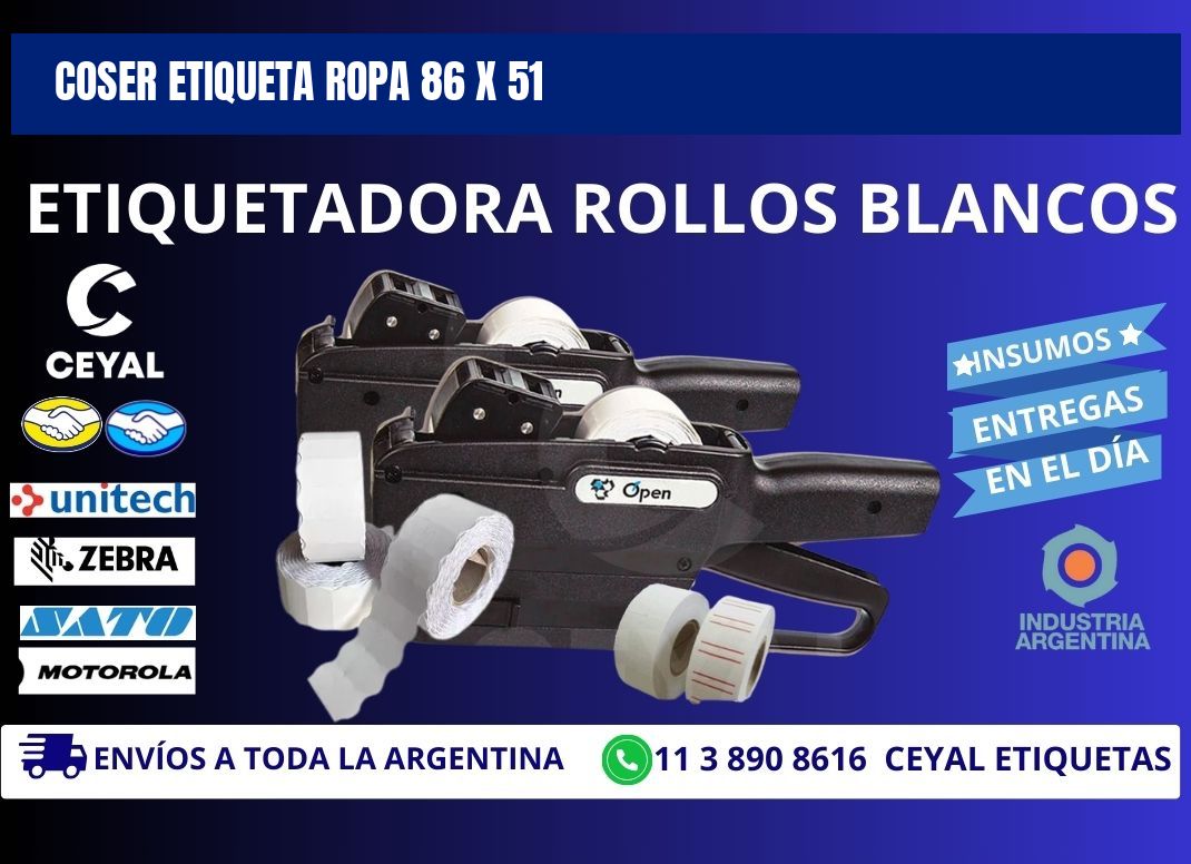 COSER ETIQUETA ROPA 86 x 51