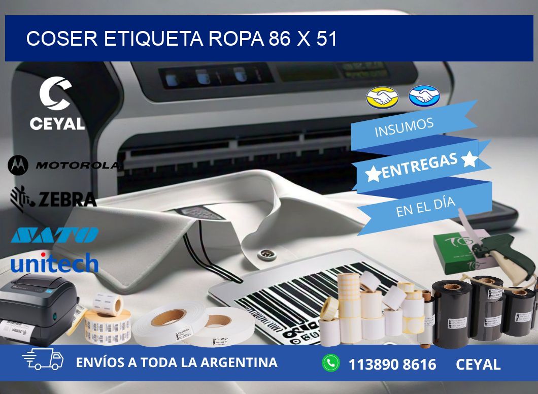 COSER ETIQUETA ROPA 86 x 51