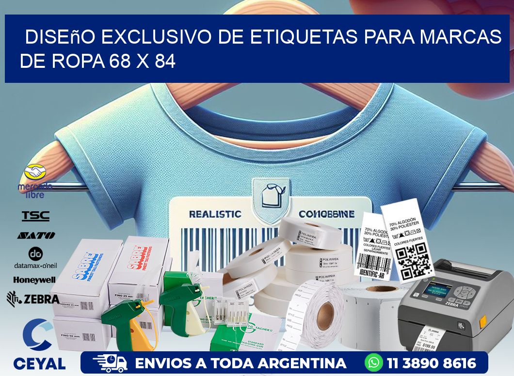 Diseño Exclusivo de Etiquetas para Marcas de Ropa 68 x 84