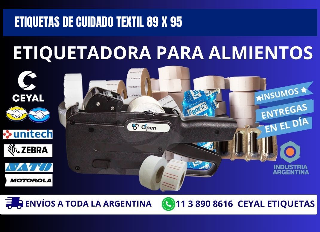 ETIQUETAS DE CUIDADO TEXTIL 89 x 95