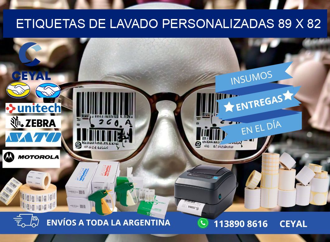 ETIQUETAS DE LAVADO PERSONALIZADAS 89 x 82