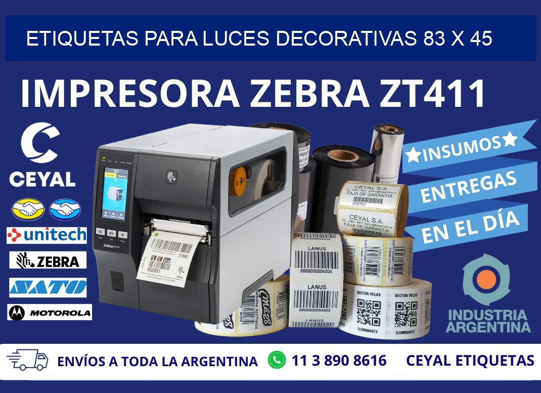 ETIQUETAS PARA LUCES DECORATIVAS 83 x 45