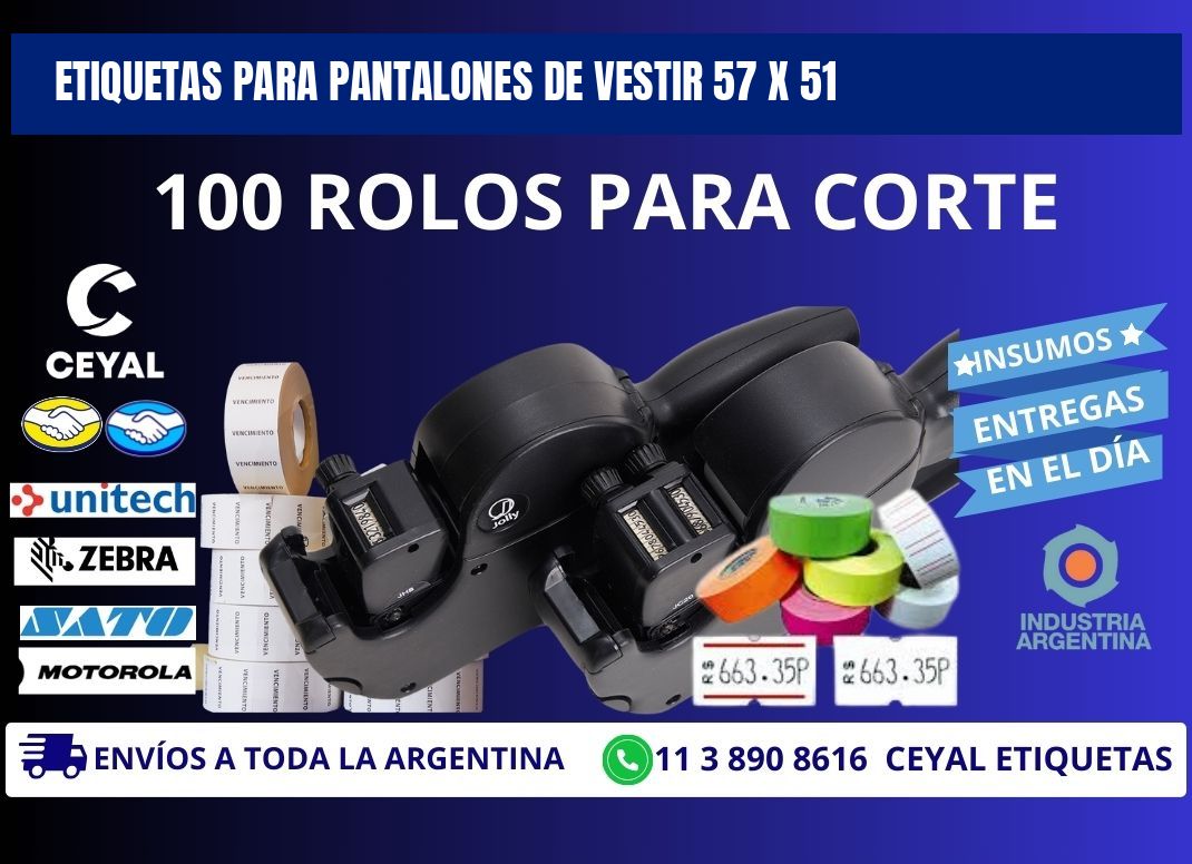 ETIQUETAS PARA PANTALONES DE VESTIR 57 x 51