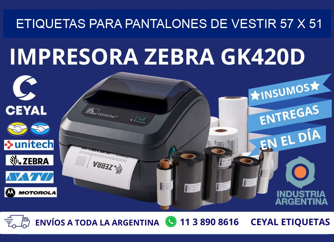 ETIQUETAS PARA PANTALONES DE VESTIR 57 x 51