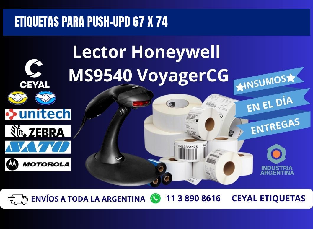 ETIQUETAS PARA PUSH-UPD 67 x 74