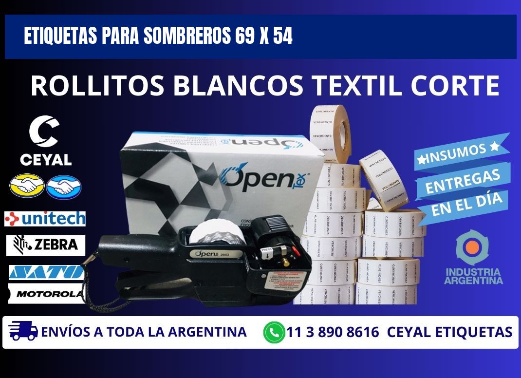 ETIQUETAS PARA SOMBREROS 69 x 54