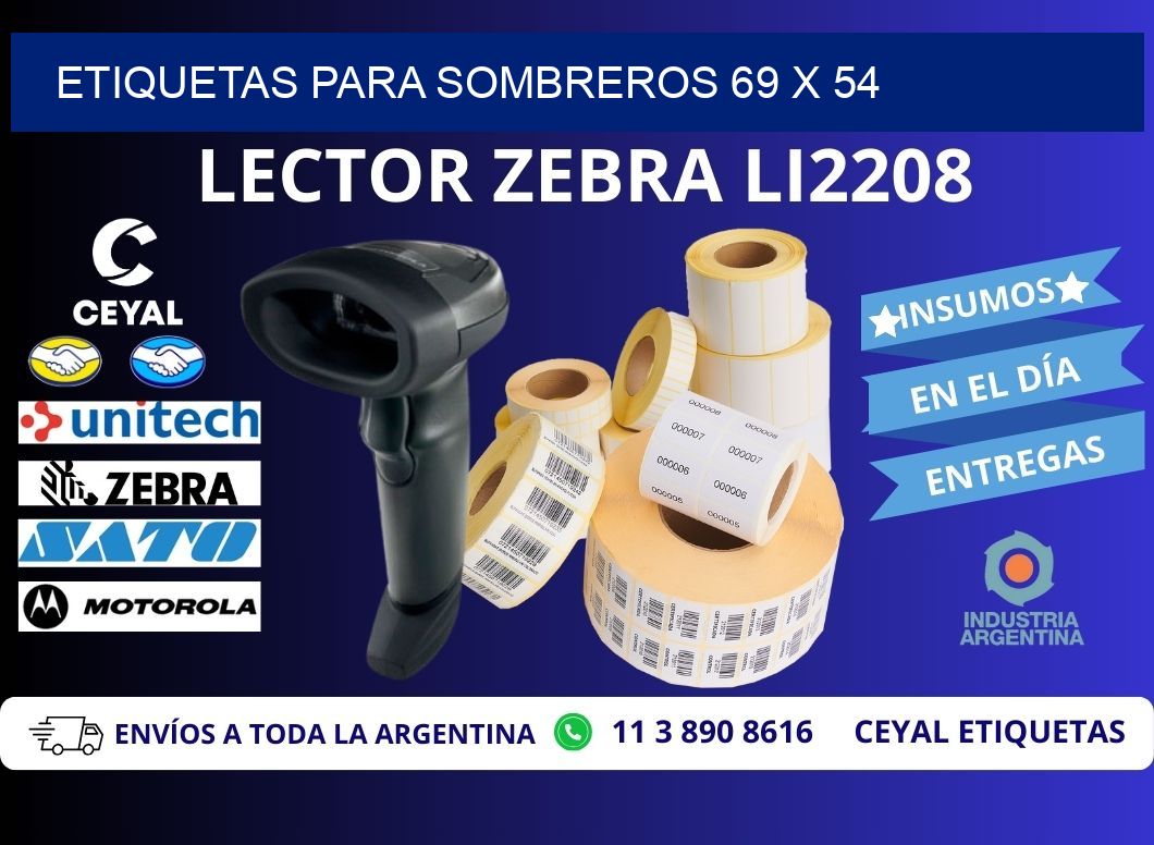 ETIQUETAS PARA SOMBREROS 69 x 54