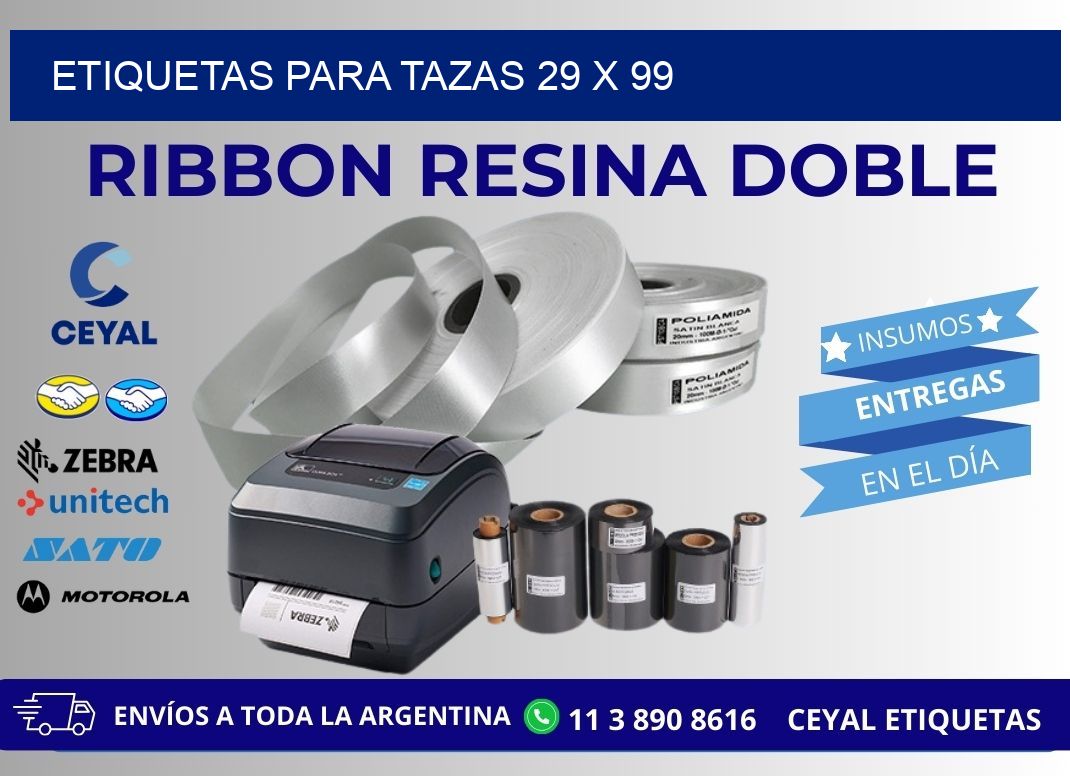 ETIQUETAS PARA TAZAS 29 x 99