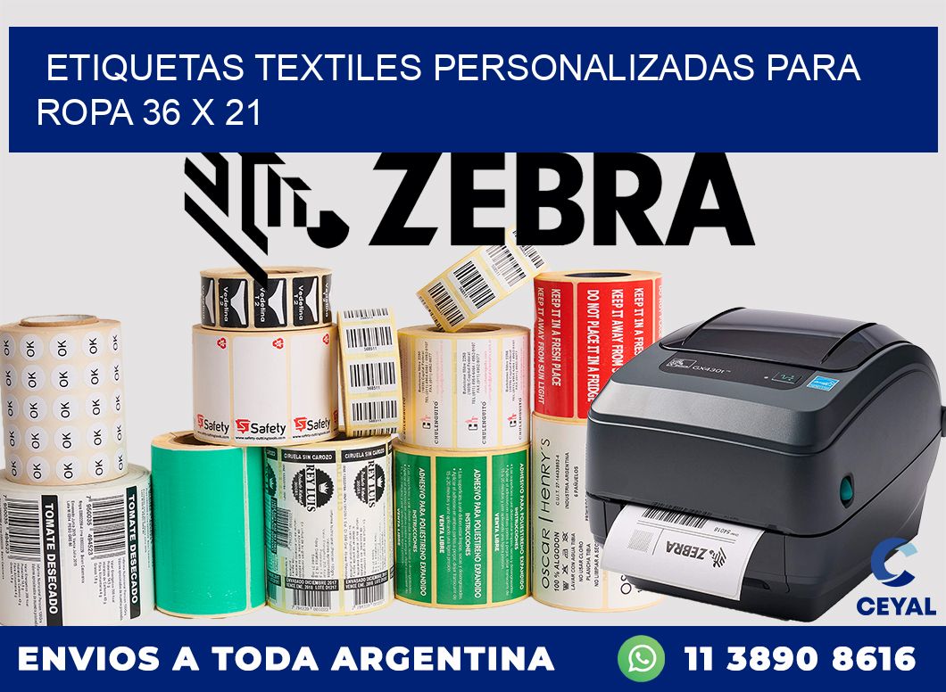 ETIQUETAS TEXTILES PERSONALIZADAS PARA ROPA 36 x 21