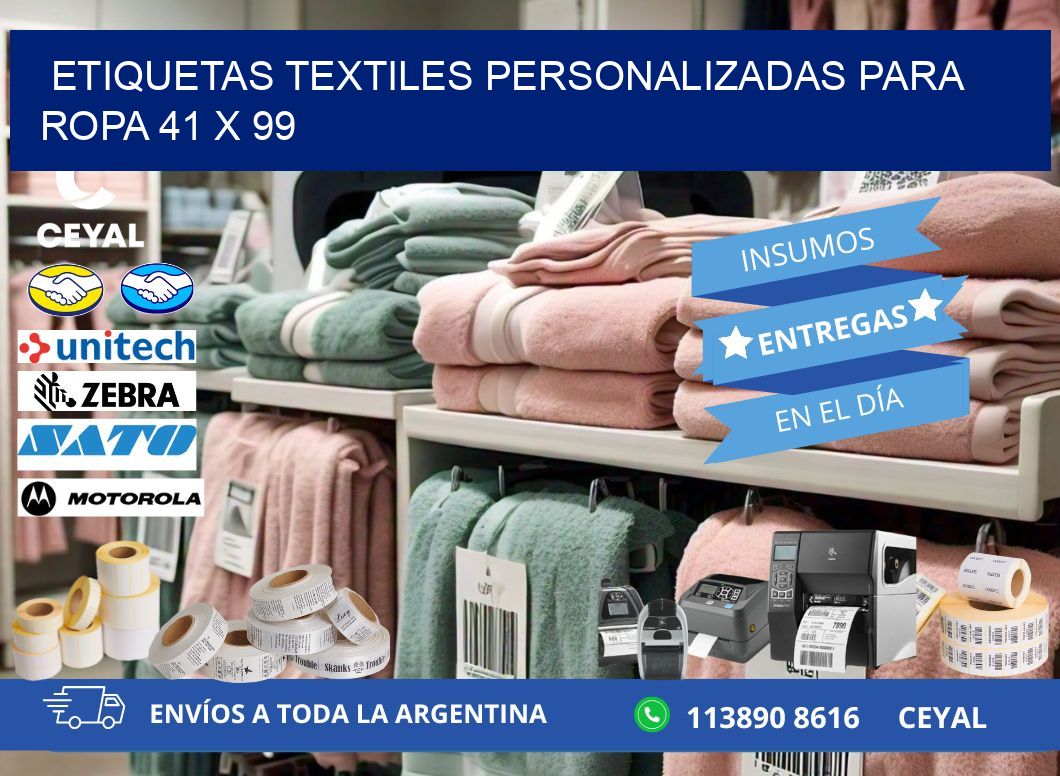 ETIQUETAS TEXTILES PERSONALIZADAS PARA ROPA 41 x 99