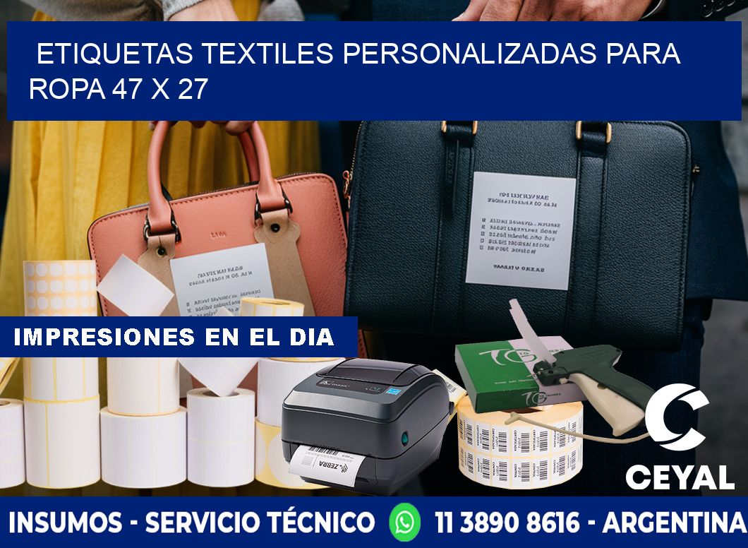 ETIQUETAS TEXTILES PERSONALIZADAS PARA ROPA 47 x 27