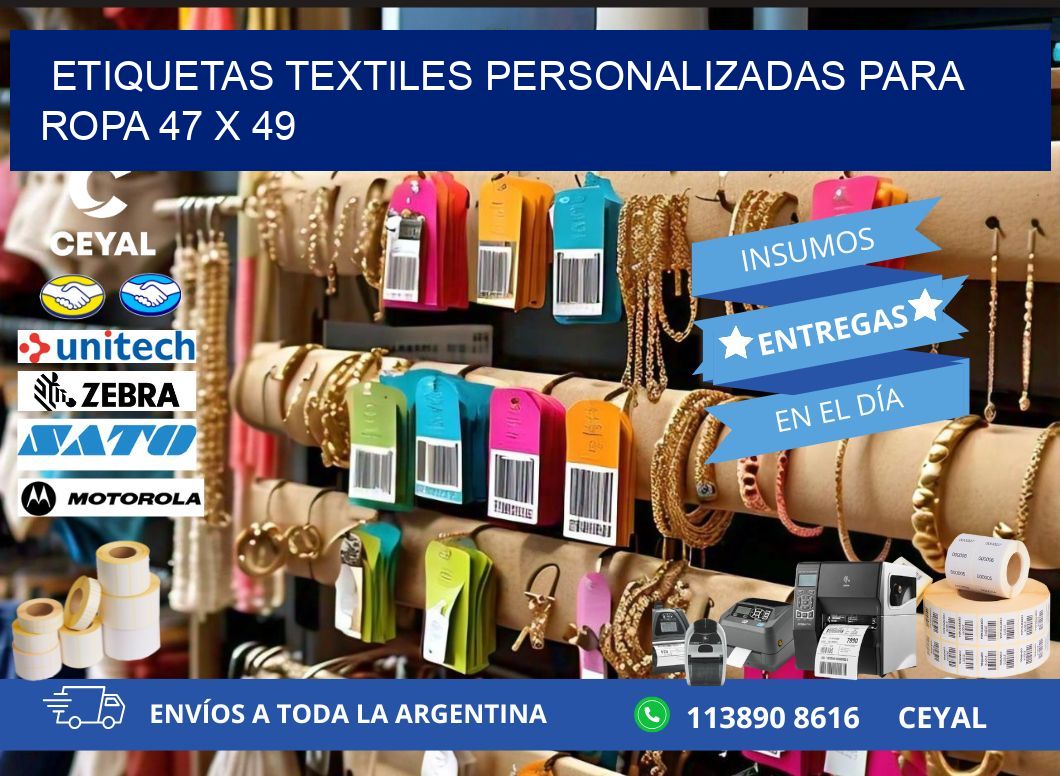 ETIQUETAS TEXTILES PERSONALIZADAS PARA ROPA 47 x 49