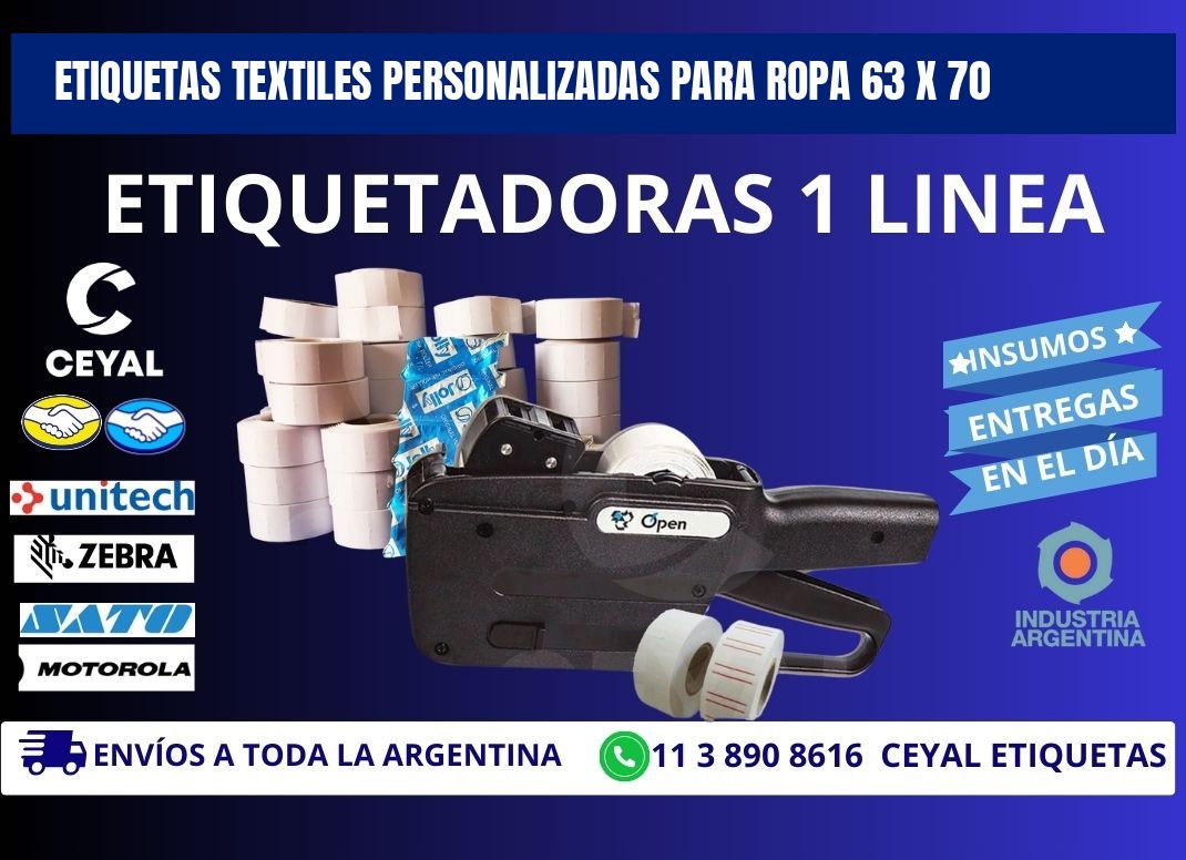 ETIQUETAS TEXTILES PERSONALIZADAS PARA ROPA 63 x 70