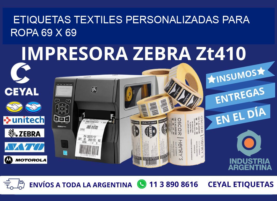 ETIQUETAS TEXTILES PERSONALIZADAS PARA ROPA 69 x 69