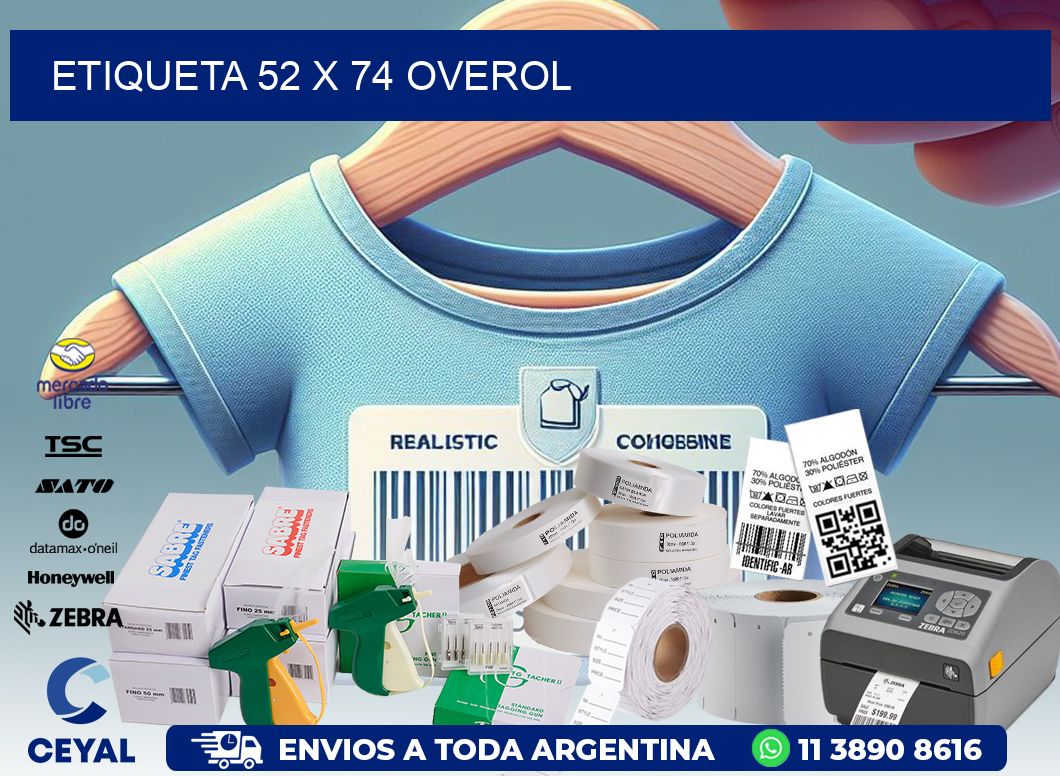 Etiqueta 52 x 74 overol