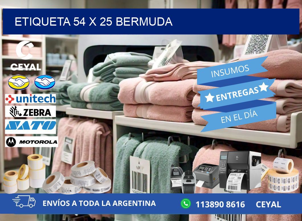 Etiqueta 54 x 25 bermuda