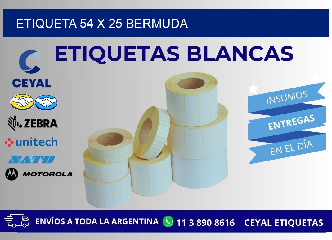 Etiqueta 54 x 25 bermuda