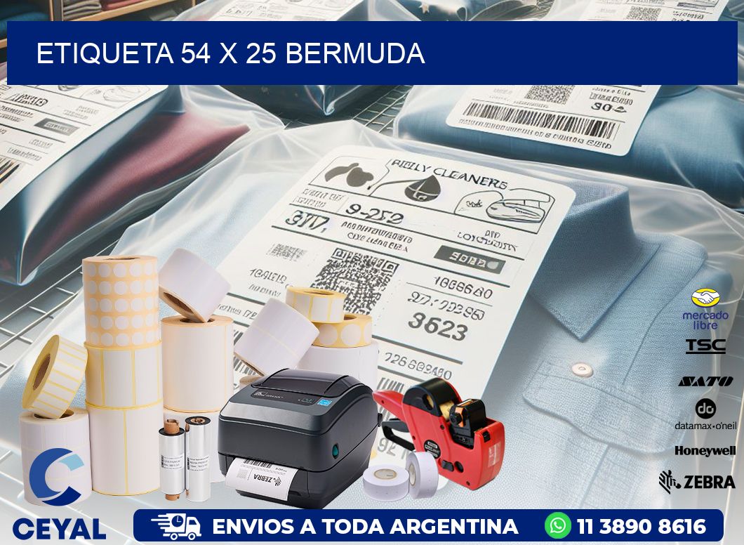 Etiqueta 54 x 25 bermuda