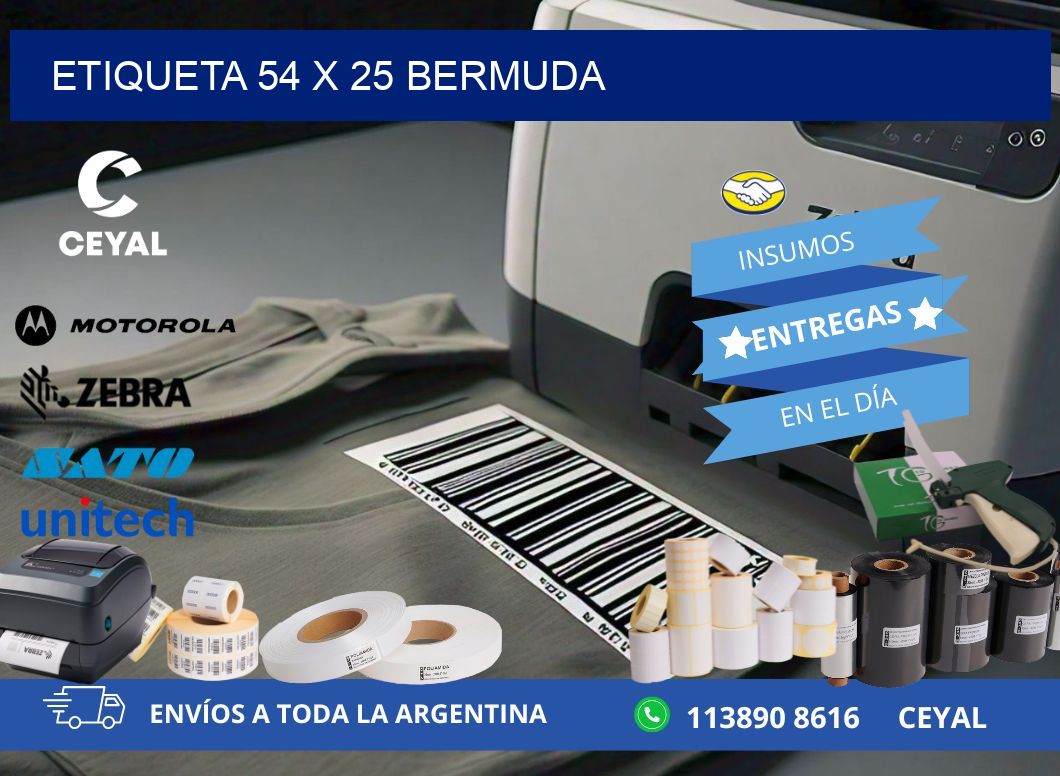 Etiqueta 54 x 25 bermuda